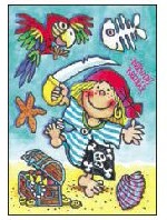 Lutz Mauder Fensterbild Piratenlotte DIN A6
